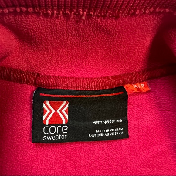 Spyder Virtue Full-Zip Core Sweater in Pink, M - Picture 10 of 14